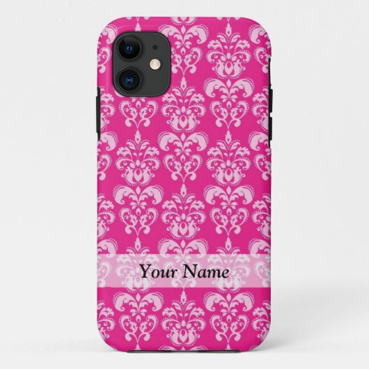 Coques Case-Mate iPhone Motif humide rose chaud (Dos)