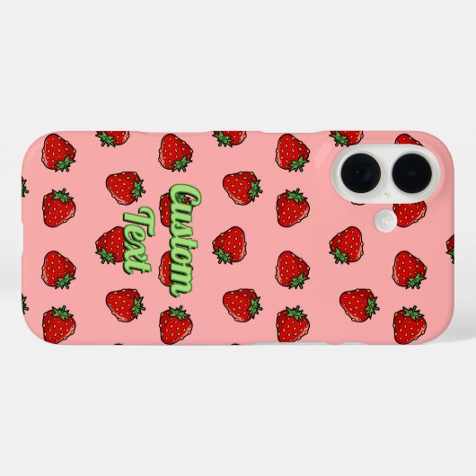 Coques Case-Mate iPhone Motif Icône fraise (Verso (horizontal))