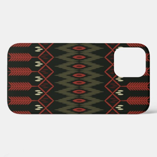 Coques Case-Mate iPhone motif ikat. Ornement géométrique sans couture. Eth (Verso (horizontal))