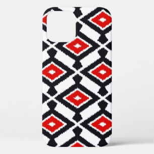 Etui iPhone Case-Mate Motif Ikat - Rouge foncé, noir et blanc