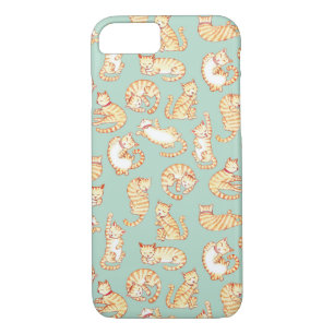 Etui iPhone Case-Mate Motif illustré orange de chats tigrés