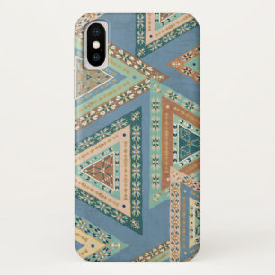 Coque Case-Mate Pour iPhone Motif indien tribal bleu extérieur de Geo X