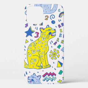 Case-Mate iPhone Case motif infantile avec tigre, lettres, arc-en-ciel,