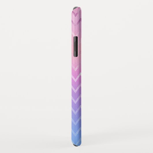 Coques Case-Mate iPhone Motif Iridescente Zig Zag (Dos/Droite)