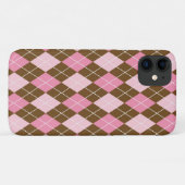 Coques Case-Mate iPhone Motif Jacquard, Motif Rhombus, Jacquard rose (Dos (Horizontal))