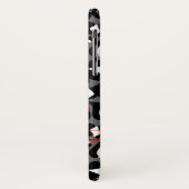 Coques Case-Mate iPhone Motif Jaguar Imprimer noir blanc Nom personnalisé (Dos/Gauche)