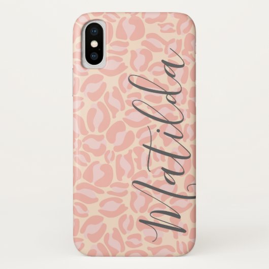 Coques Case-Mate iPhone Motif Jaguar Imprimer Pink Pastel Nom personnalisé (Dos)