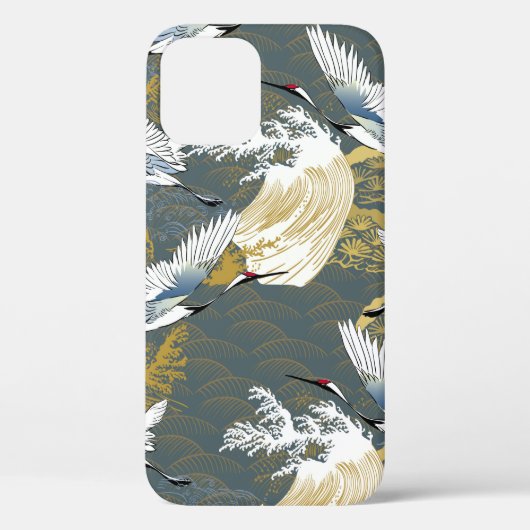 Coques Case-Mate iPhone Motif japonais. Arrière - plan à motif traditionne (Verso)
