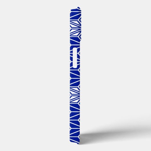 Coques Case-Mate iPhone Motif japonais Asanoha - bleu cobalt (Verso / Droite)