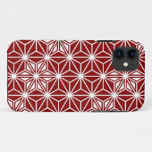 Coques Case-Mate iPhone Motif japonais Asanoha - rouge foncé (Dos (Horizontal))