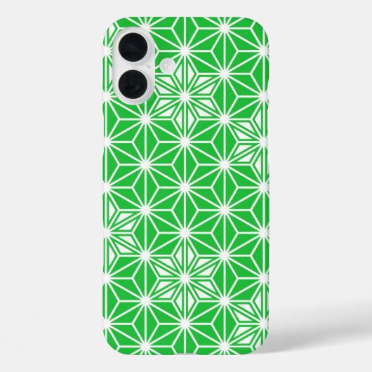 Coques Case-Mate iPhone Motif japonais Asanoha - vert jade (Verso)