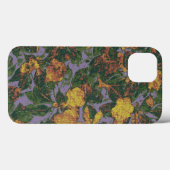 Coques Case-Mate iPhone Motif jaune de camouflage de fleur (Verso (horizontal))
