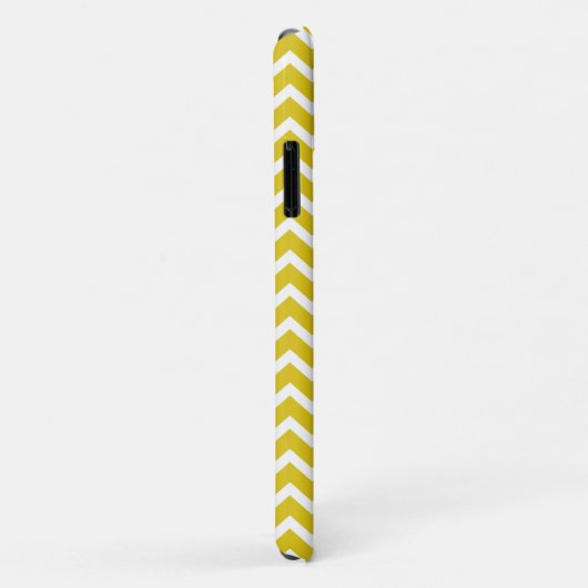 Coques Case-Mate iPhone Motif jaune de chevrons de zigzag (Dos/Droite)