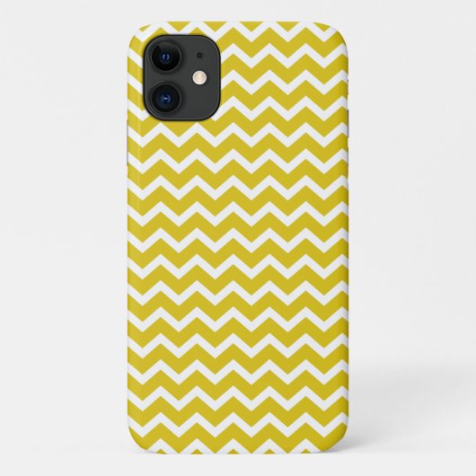Coques Case-Mate iPhone Motif jaune de chevrons de zigzag (Dos)