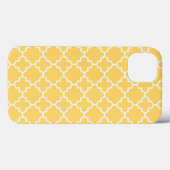 Coques Case-Mate iPhone Motif jaune de Quatrefoil (Verso (horizontal))