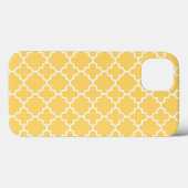 Coques Case-Mate iPhone Motif jaune de Quatrefoil (Verso (horizontal))