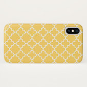 Coques Case-Mate iPhone Motif jaune de Quatrefoil (Dos (Horizontal))