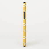 Coques Case-Mate iPhone Motif jaune de Quatrefoil (Dos/Droite)
