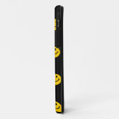 Coques Case-Mate iPhone Motif jaune de visage sur le noir (Dos/Gauche)