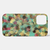 Coques Case-Mate iPhone motif jaune rose vert et bleu abstrait (Verso (horizontal))