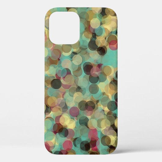 Coques Case-Mate iPhone motif jaune rose vert et bleu abstrait (Verso)