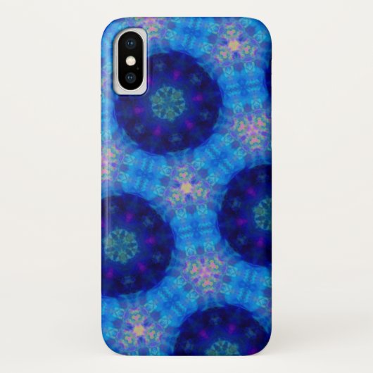 Coques Case-Mate iPhone Motif Kaleidoscope bleu clair (Dos)