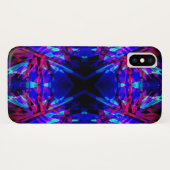 Coques Case-Mate iPhone Motif kaléidoscope bleu et rouge (Dos (Horizontal))