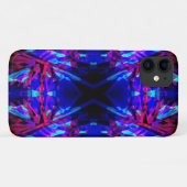 Coques Case-Mate iPhone Motif kaléidoscope bleu et rouge (Dos (Horizontal))