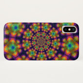 Coques Case-Mate iPhone Motif Kaleidoscope vert pourpre (Dos (Horizontal))