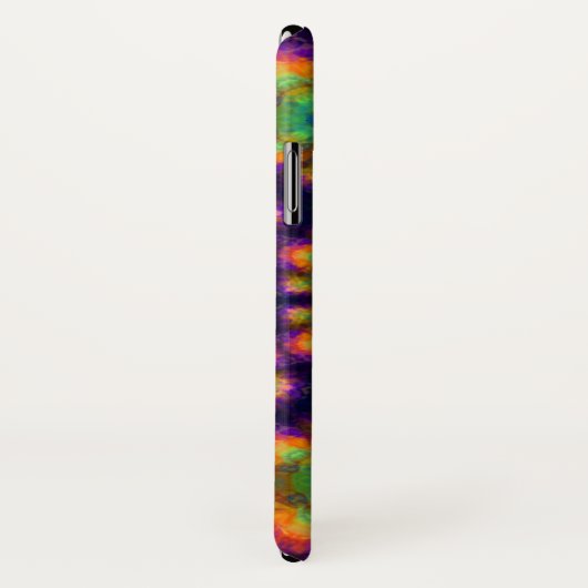 Coques Case-Mate iPhone Motif Kaleidoscope vert pourpre (Dos/Droite)