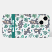Coques Case-Mate iPhone Motif Koalas de texte personnalisé (Verso (horizontal))