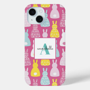 Coque Pour iPhone 15 Motif lapin rose