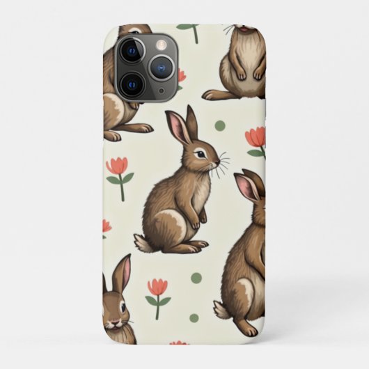 Coques Case-Mate iPhone motif lapin vintage (Dos)