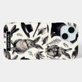 Coques Case-Mate iPhone Motif lapin Vintage (Verso (horizontal))