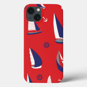 iPhone 13 Coque Motif Lean Sailboat