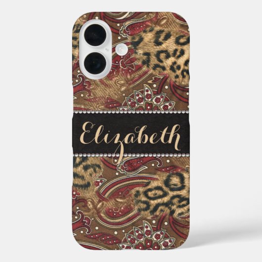 Coques Case-Mate iPhone Motif Leopard et Paisley Imprimer pour personnalis (Verso)