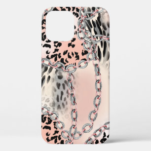 Case-Mate iPhone Case Motif léopard, fleurs, chaîne, roses