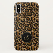 Coques Case-Mate iPhone motif léopard moderne avec parties scintillant (Dos)