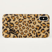Coques Case-Mate iPhone Motif léopard -monogrammed (Dos (Horizontal))