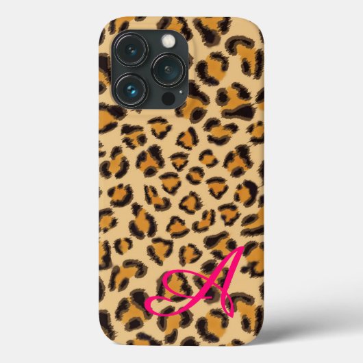 Coques Case-Mate iPhone Motif léopard -monogrammed (Verso)