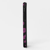 Coques Case-Mate iPhone Motif léopard noir et violet (Dos/Gauche)