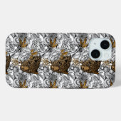 Coques Case-Mate iPhone Motif Leopard & Peonies (Verso (horizontal))