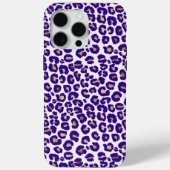 Coques Case-Mate iPhone Motif léopard pourpre et or (Verso)