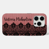 Coques Case-Mate iPhone Motif léopard rose (Verso (horizontal))