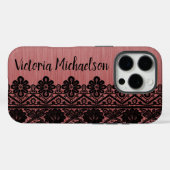 Coques Case-Mate iPhone Motif léopard rose (Verso (horizontal))