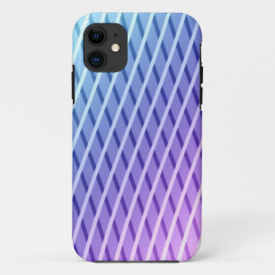 Coques Pour iPhone Motif Lilac Et Bleu Abstrait À Rayures