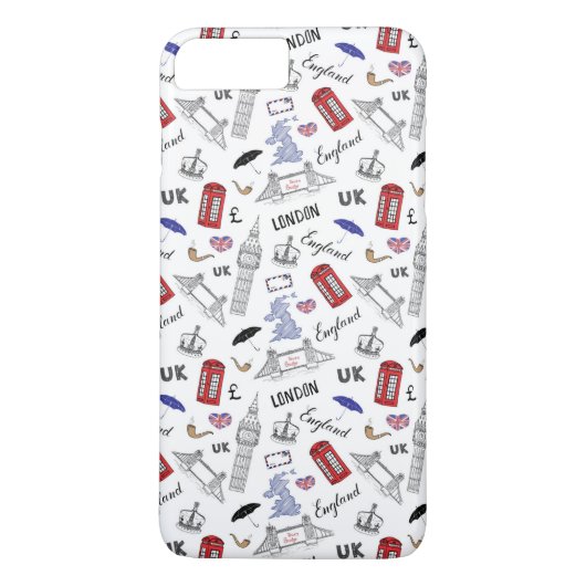 Coques Case-Mate iPhone Motif London City Doodles (Dos)