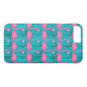 Coques Case-Mate iPhone Motif lumineux de Flamant rose (Dos (Horizontal))