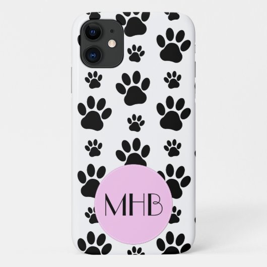 Coques Case-Mate iPhone Motif mâle, Patrouilles de chien, noir et blanc, M (Dos)