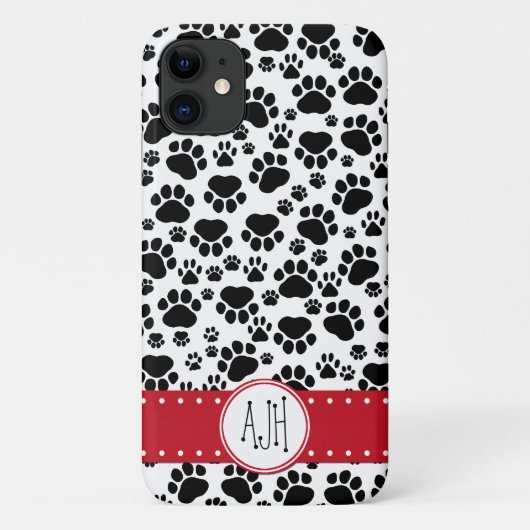 Coques Case-Mate iPhone Motif mâle, Patrouilles de chien, noir et blanc, M (Dos)